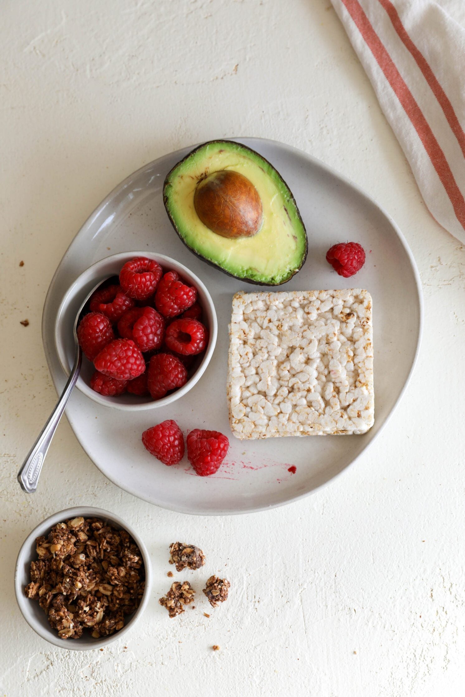 Seared Salmon + Asparagus + Mustard Greens Soup (No Carbs) + ½ Avocado or Raspberries